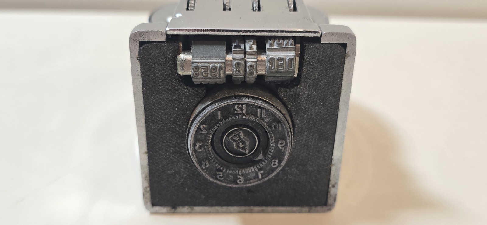 A.D. Joslin MFG CO Eclipse Time Stamp w/Box + Base - Amazing Shape CIB Needs Oil