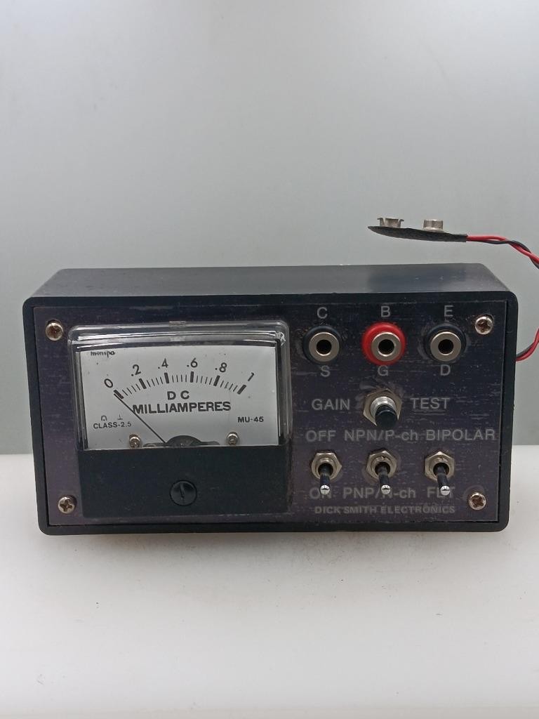 Rare Dick Smith Electronics Minipa Gain Test 0-1 DC Milliamps Serious Tubes BG90