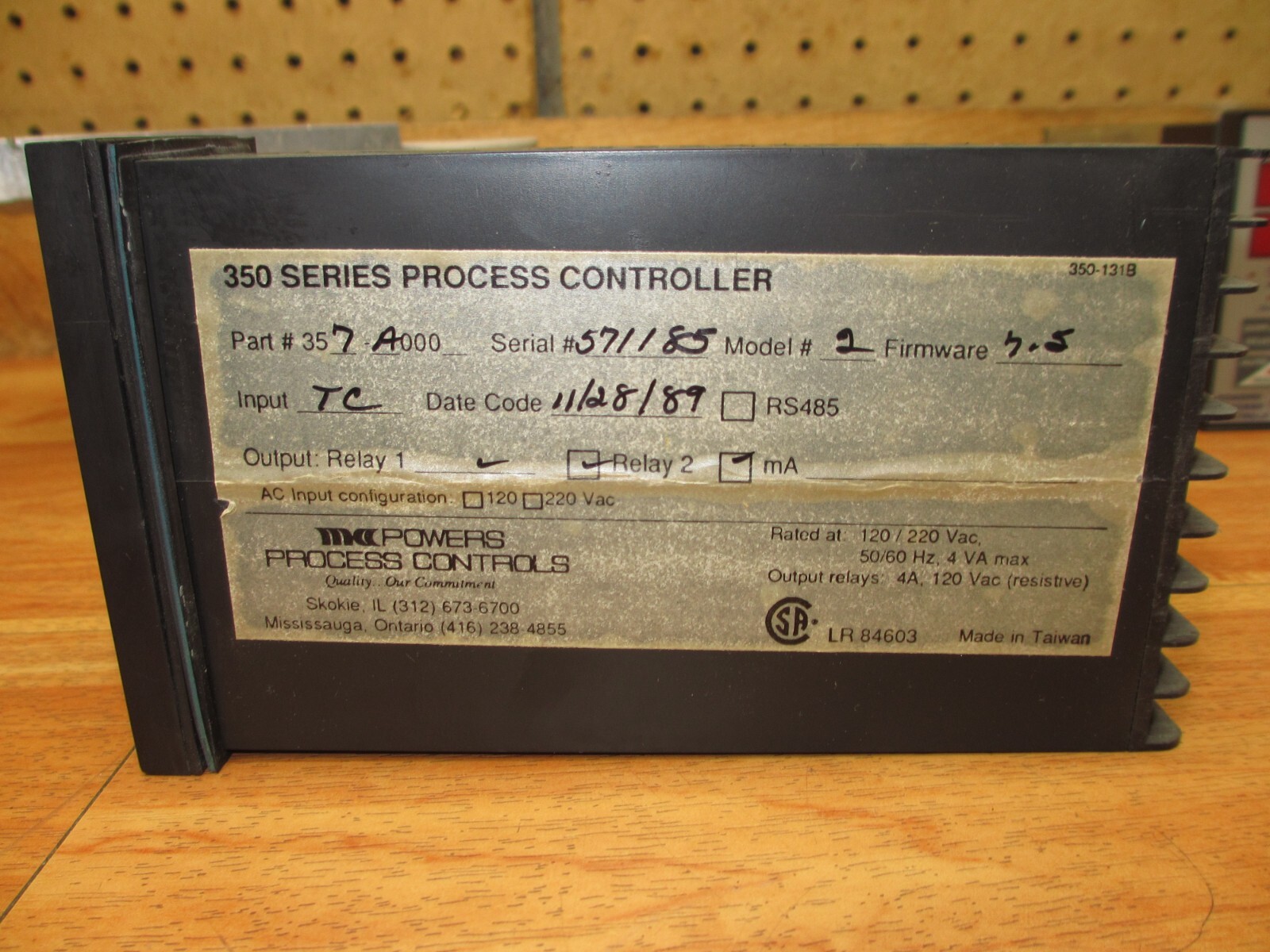 Powers Process Controls 357-A000 *USED POWERS UP* 357 Process Controller #2