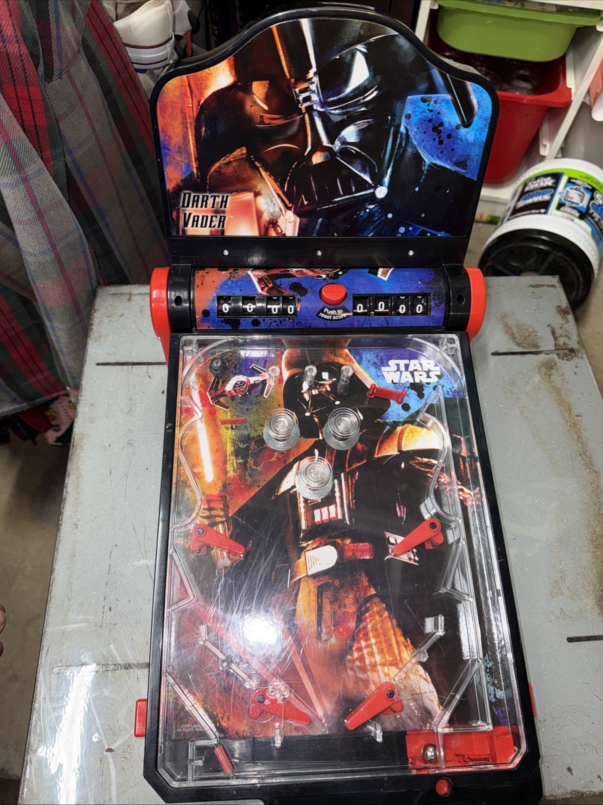 2004 Star Wars DARTH VADER Pinball Machine Electronic Talking Tabletob FUNRISE