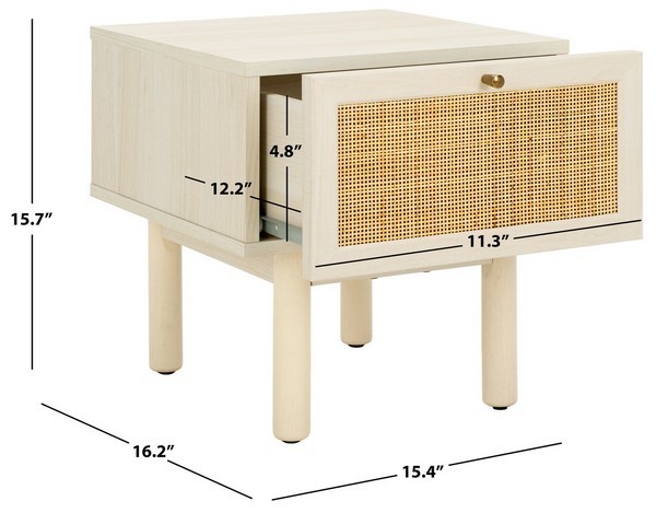 Safavieh AINO 1 DRAWER NIGHTSTAND, Reduced Price 2172780425 NST9606C