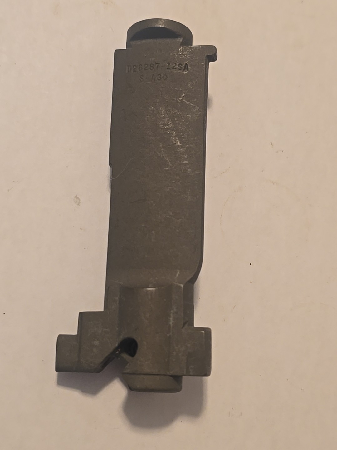 Springfield M1 GARAND Stripped BOLT D28287-12SA ww2 Heat treat S-A30 Diamond? Ne