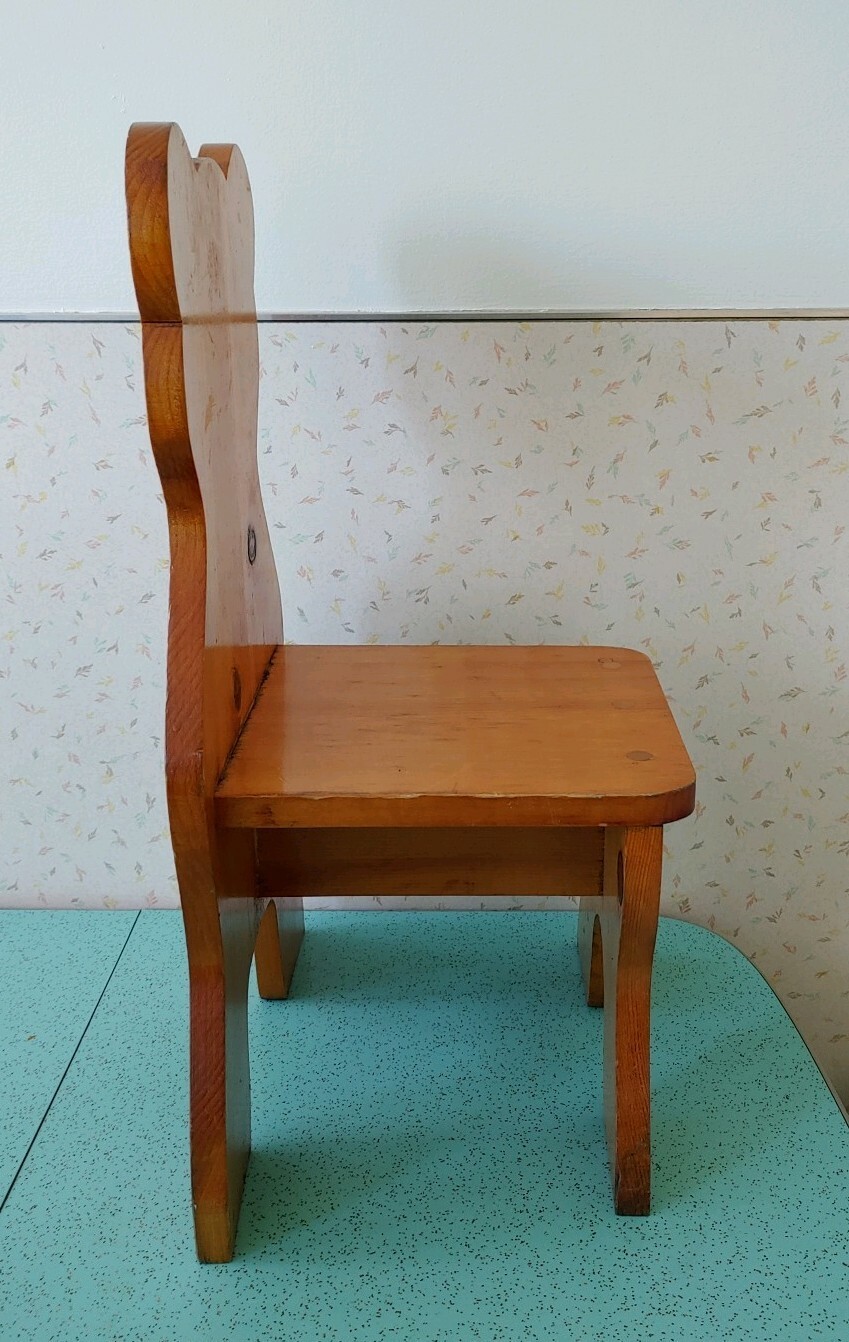 Teddy Bear Shaped Child's Chair Great DIY Painting Project About 22.5" High