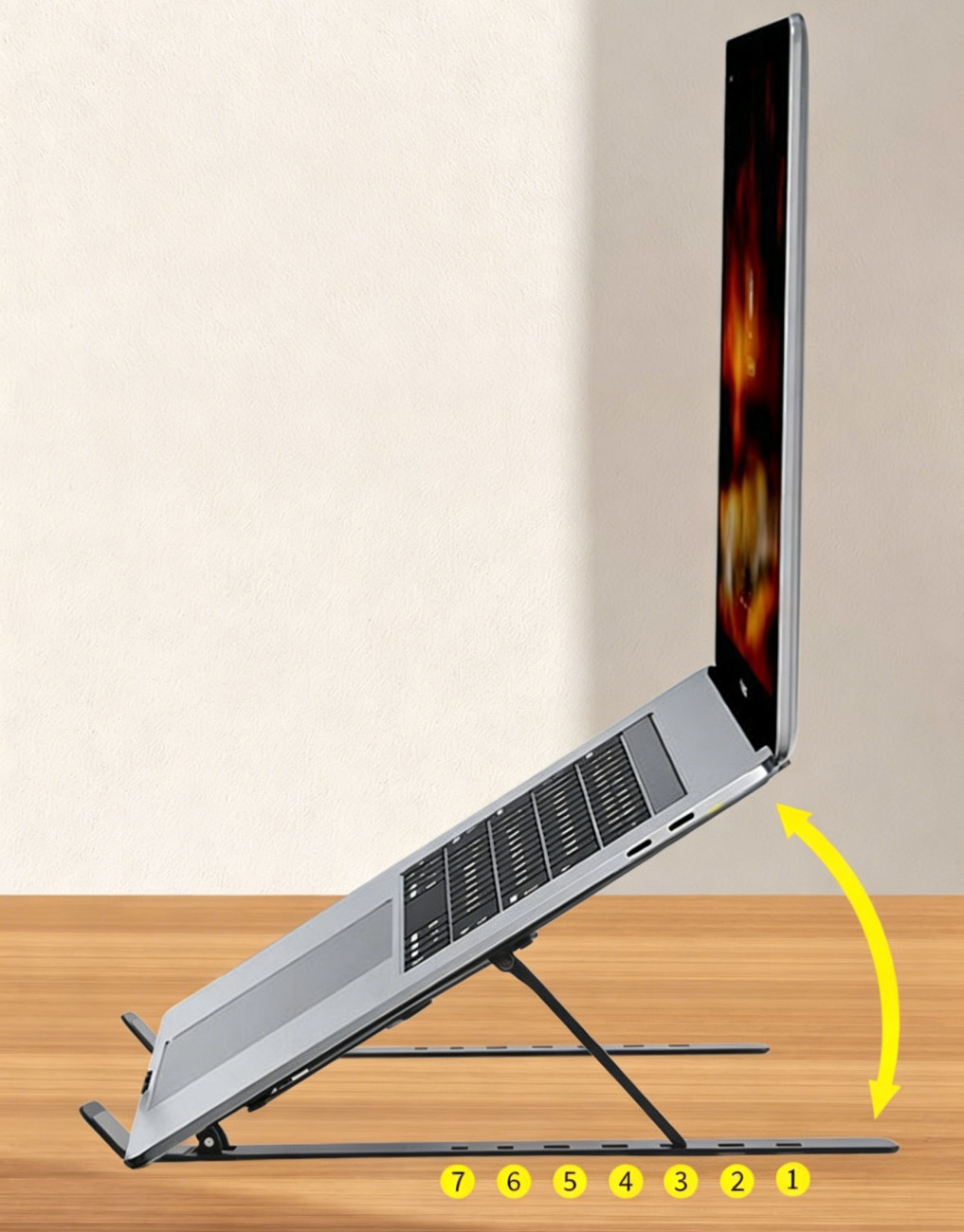 US Universal Foldable Laptop Stand Portable Foldable Holder Adjustable Bracket