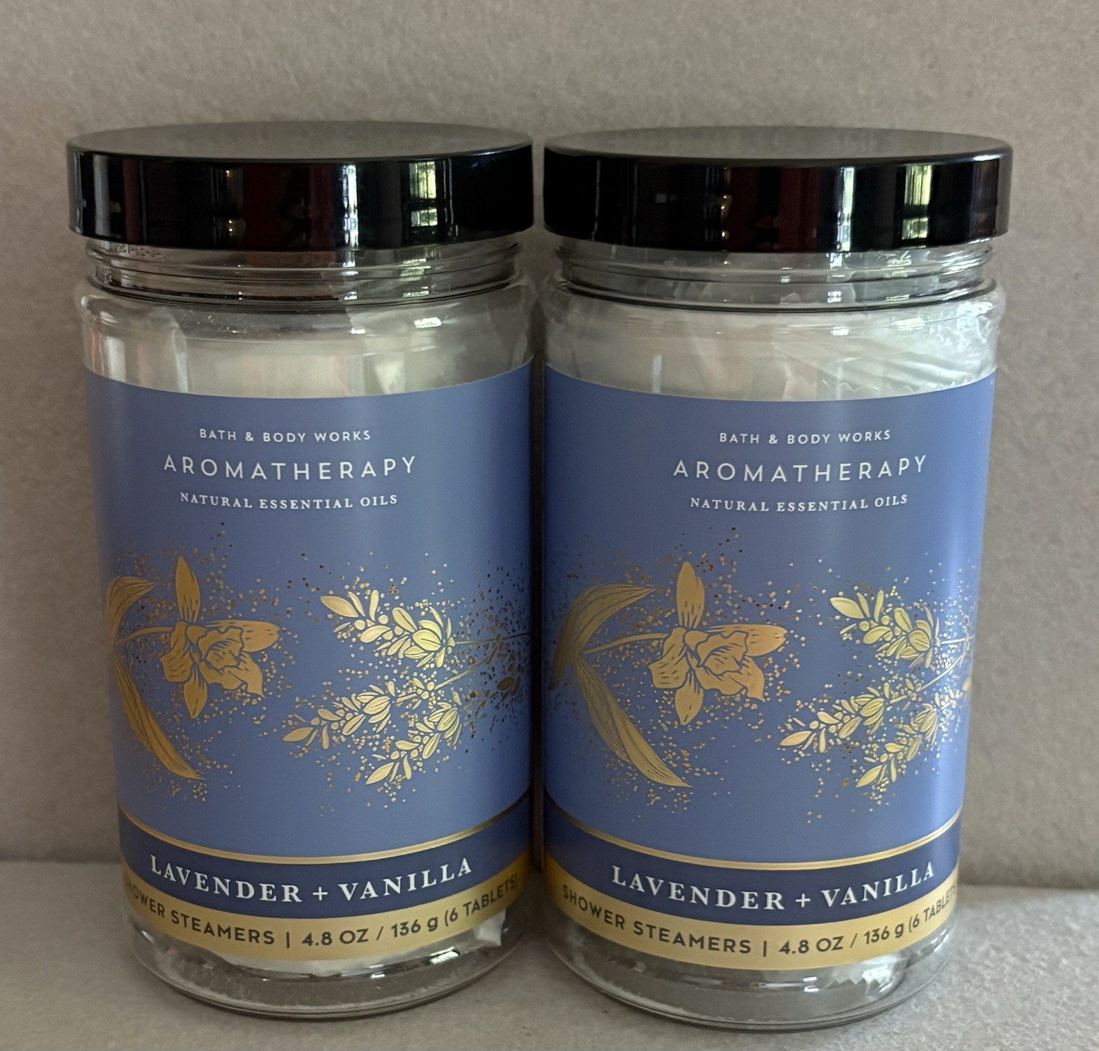 2 x Bath & Body Works Aromatherapy LAVENDER & VANILLA Shower Steamers NEW