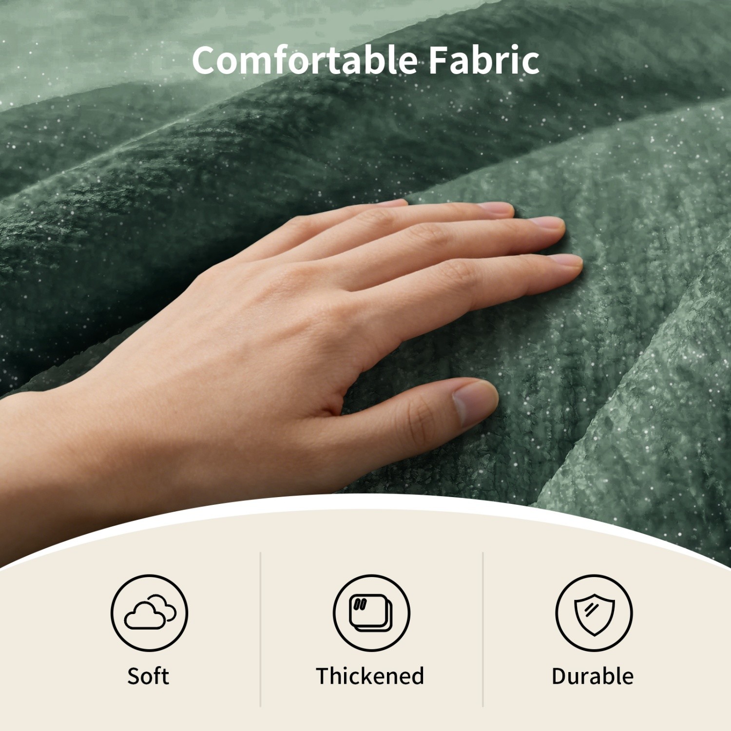 Small Space Bean Bag Chair w/ Ottoman & Memory Foam Filled for Apartment Bedroom