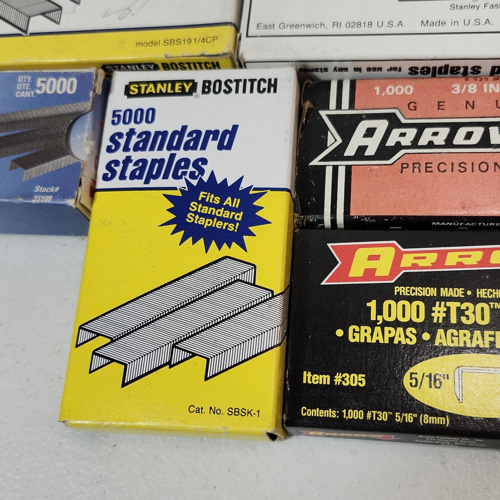 6 Boxes Staples Stanley Swingline Arrow Bundle Lot