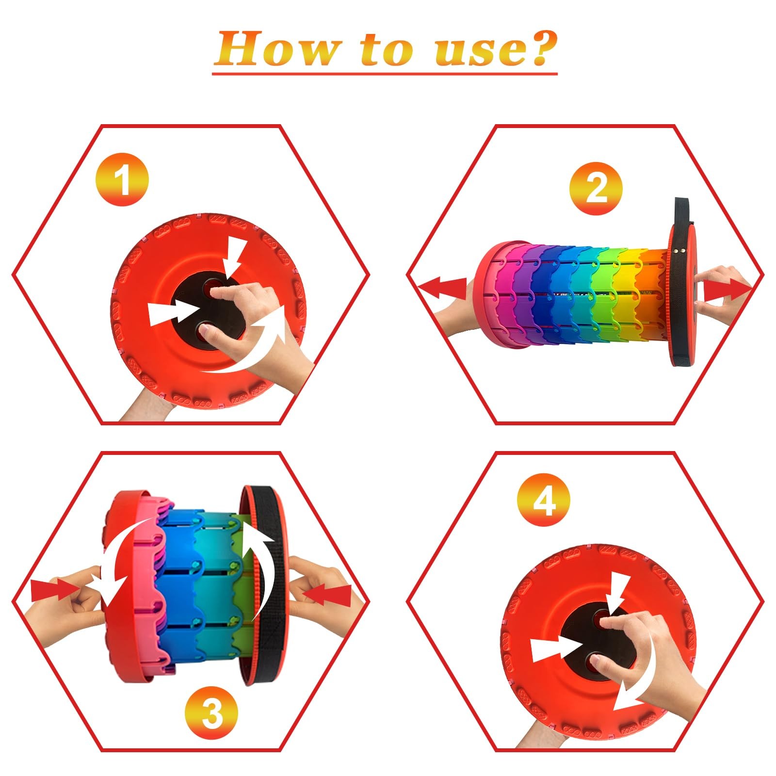Rainbow Travel Camping Stool, Retractable Portable Folding Stool,Collapsible ...