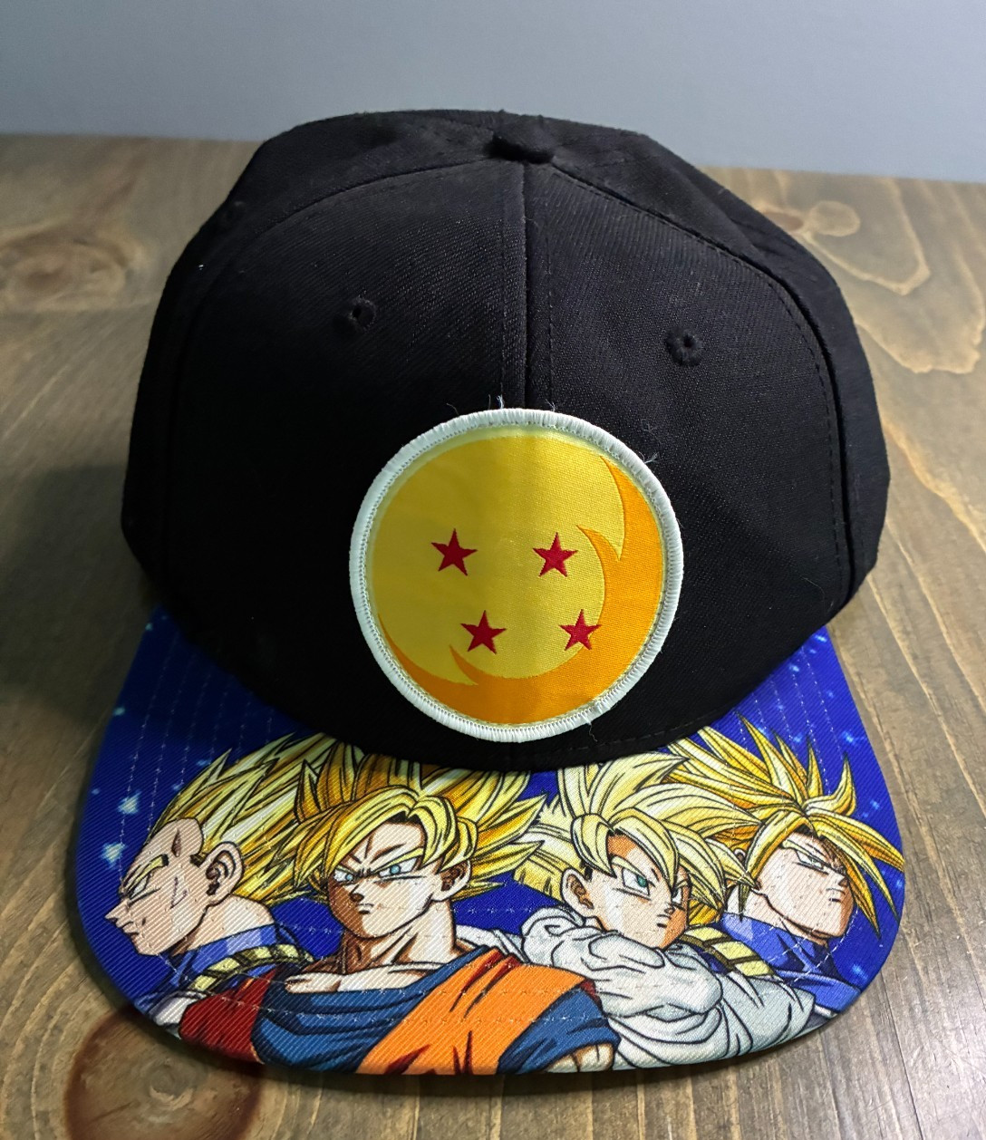 Dragon Ball Z Hat Cap w Graphic on on Front Bill Blue Orange Black Bioworld Toei