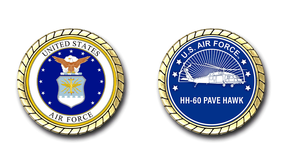 US Air Force HH-60 Pave Hawk Aircraft Challenge Coin