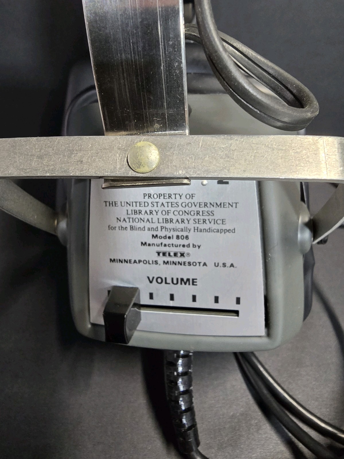 Telex 806 Passive Lightweight Aviation Headphone set w/ volume controls. tested!