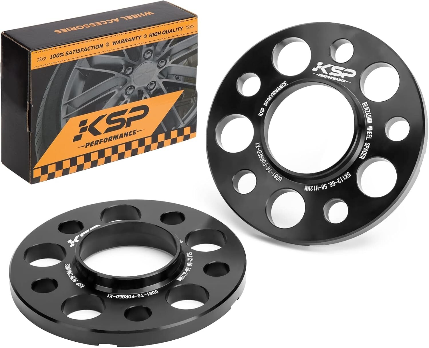 KSP 2pcs 12.7mm 5X112mm Hubcentric Wheel Spacer for Audi A4 S4 A5 S5 A6 Benz