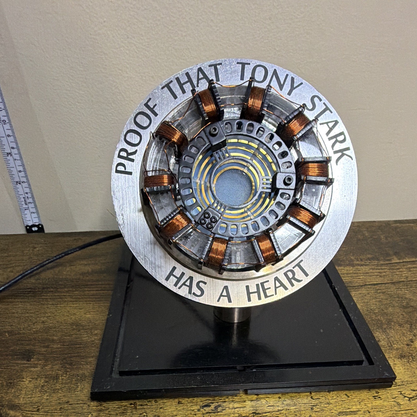 "Proof That Tony Stark Has A Heart" Arc Reactor Display Prop Reproduction