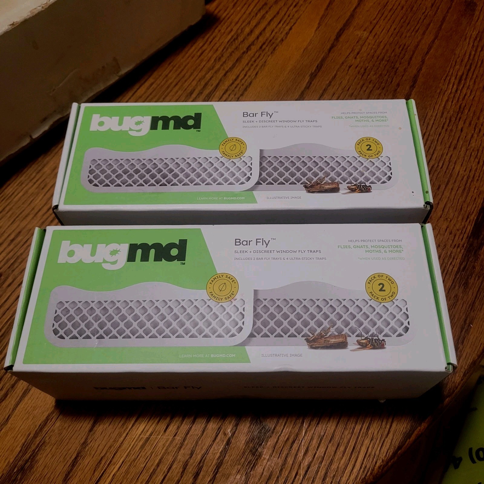 ((2)) Bug MD Bar Fly Traps For Gnats, Flies, Mosquitoes, Moths Ect