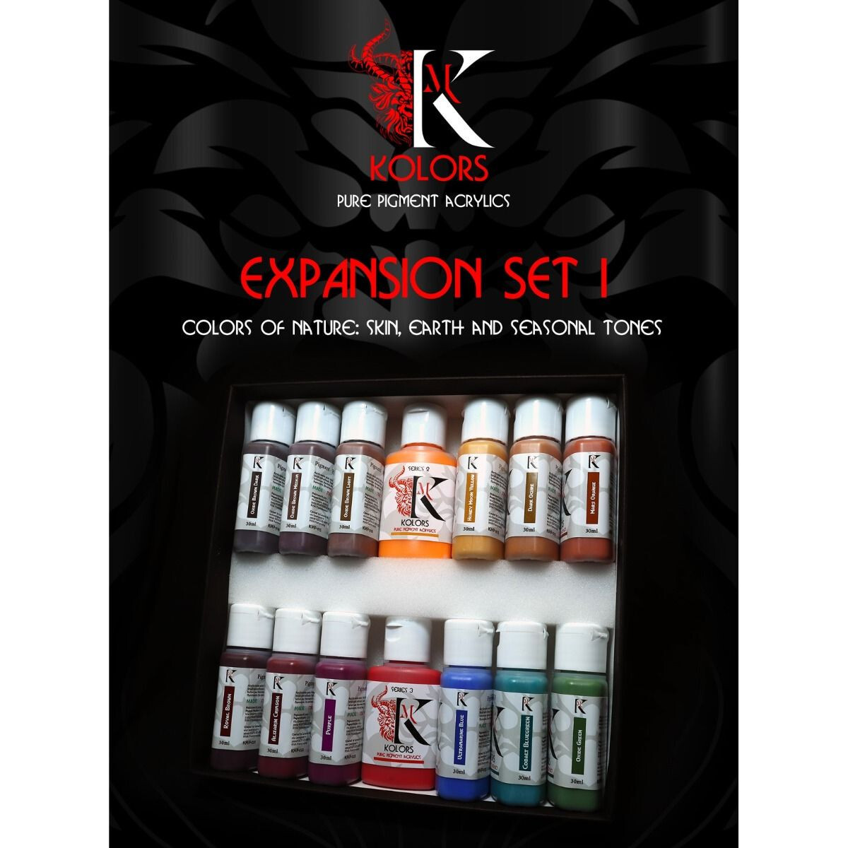 Kimera Kolors Pure Pigments Expansion Set Colors of Nature Paint - RRP $174.99