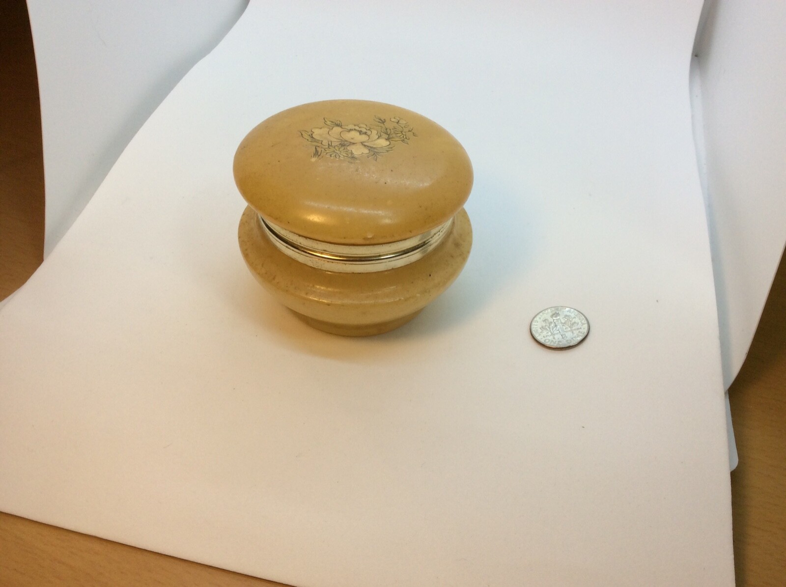 Yellow Alabaster small Trinket box