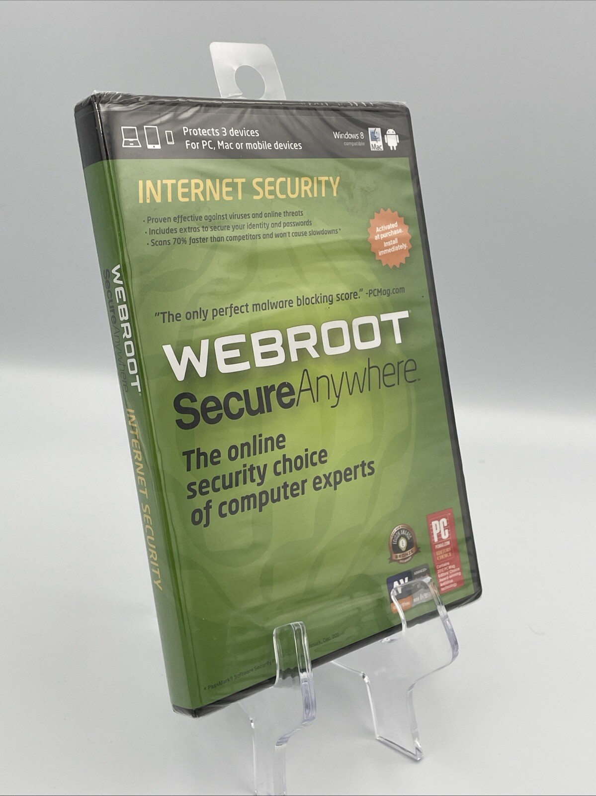 Webroot SecureAnywhere Internet Security Antivirus PC Mac Mobile CD Software