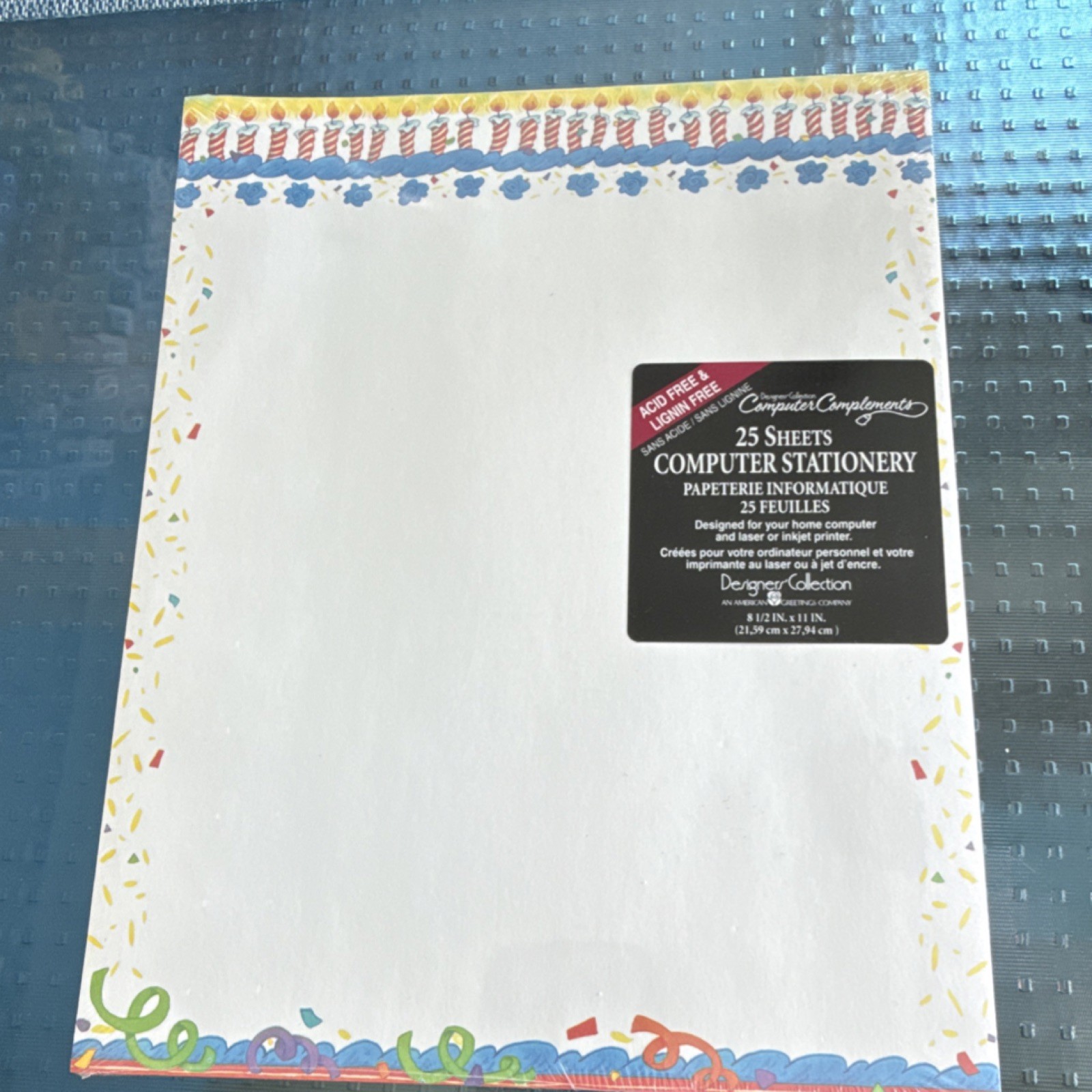 Designer Collection Birthday Cake Stationery Set 25 Sheets & 25 Envelopes