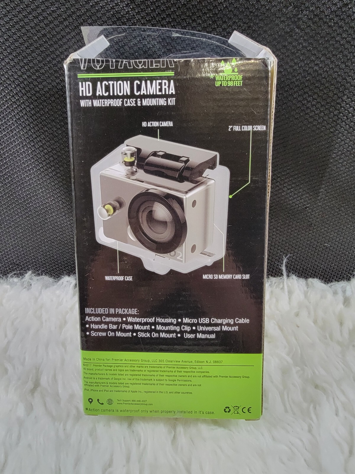 Premier ACTIVE Voyager Waterproof HD Action Camera with Case & Mounts PGACT08