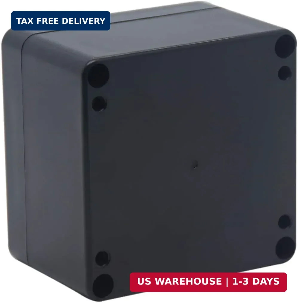 2 Pack Project Box IP65 Waterproof Junction Box ABS Plastic Black Electrical Box