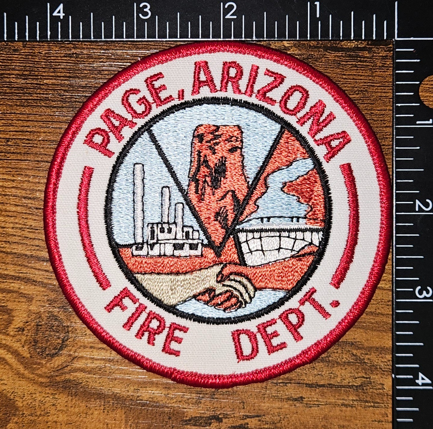 Page Arizona Fire Department Vintage Fire Fighting Patch