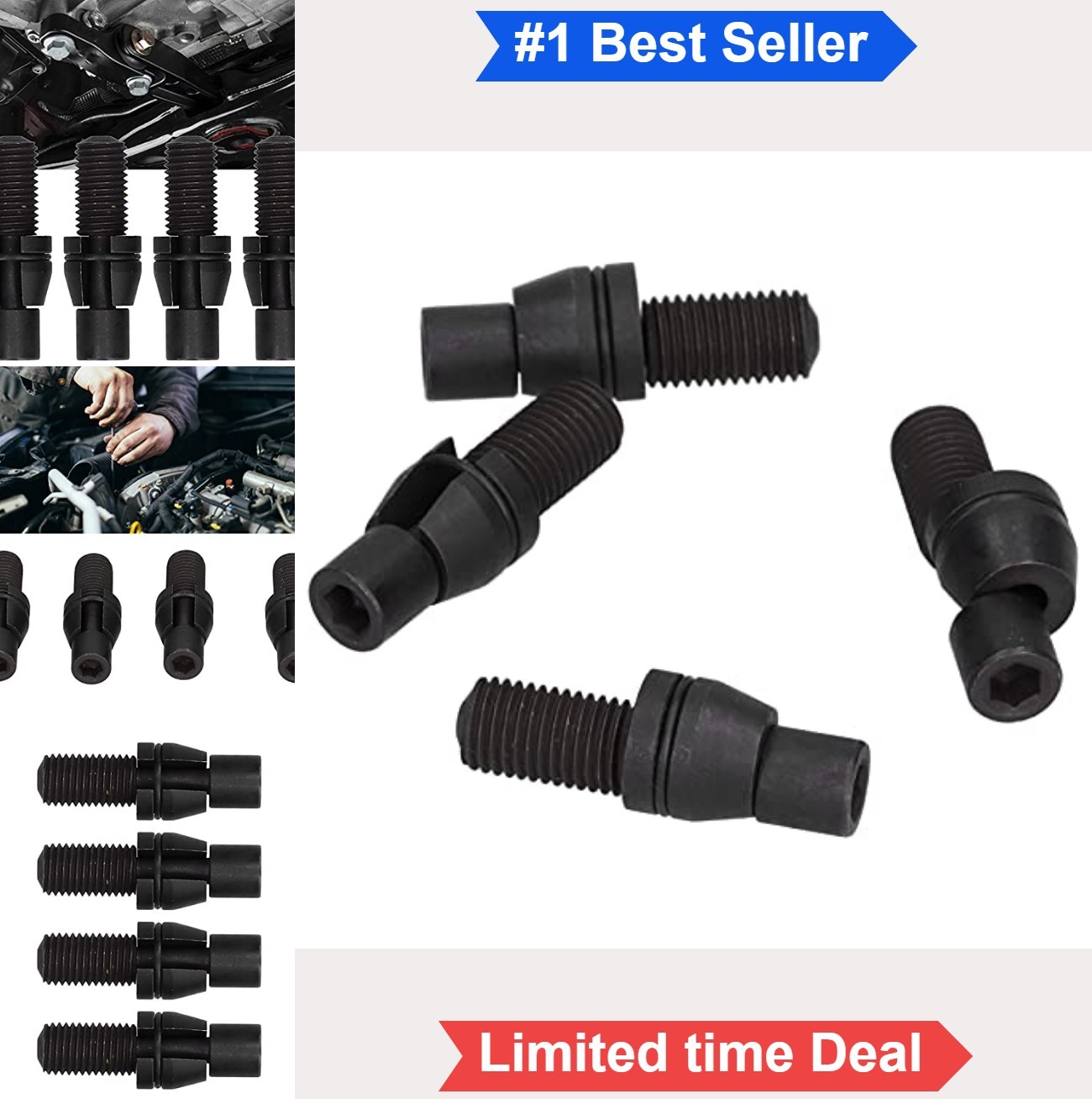 Subframe Alignment Tool 4Pcs M12x1.5mm Thread Locating Pin Adjusting Bolt Car