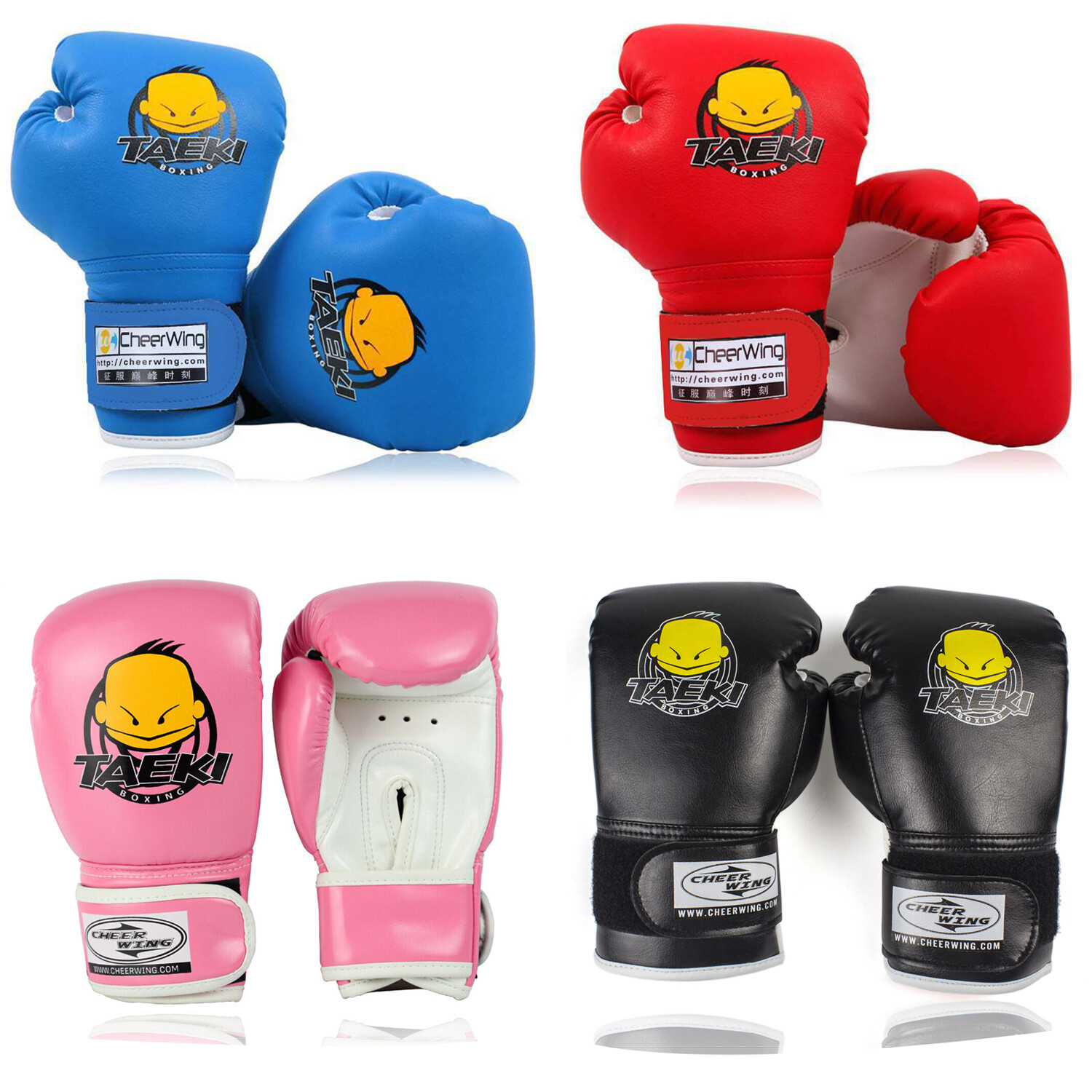 Boxing Gloves 4oz PU Kids Children Cartoon MMA Sparring Training Gloves 5-10 Age