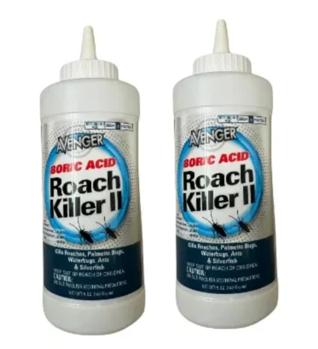 [FAMILY VALUE]     2  x  Boric Acid Roach Killer II Powder, 64% Boric Acid, 5 Oz