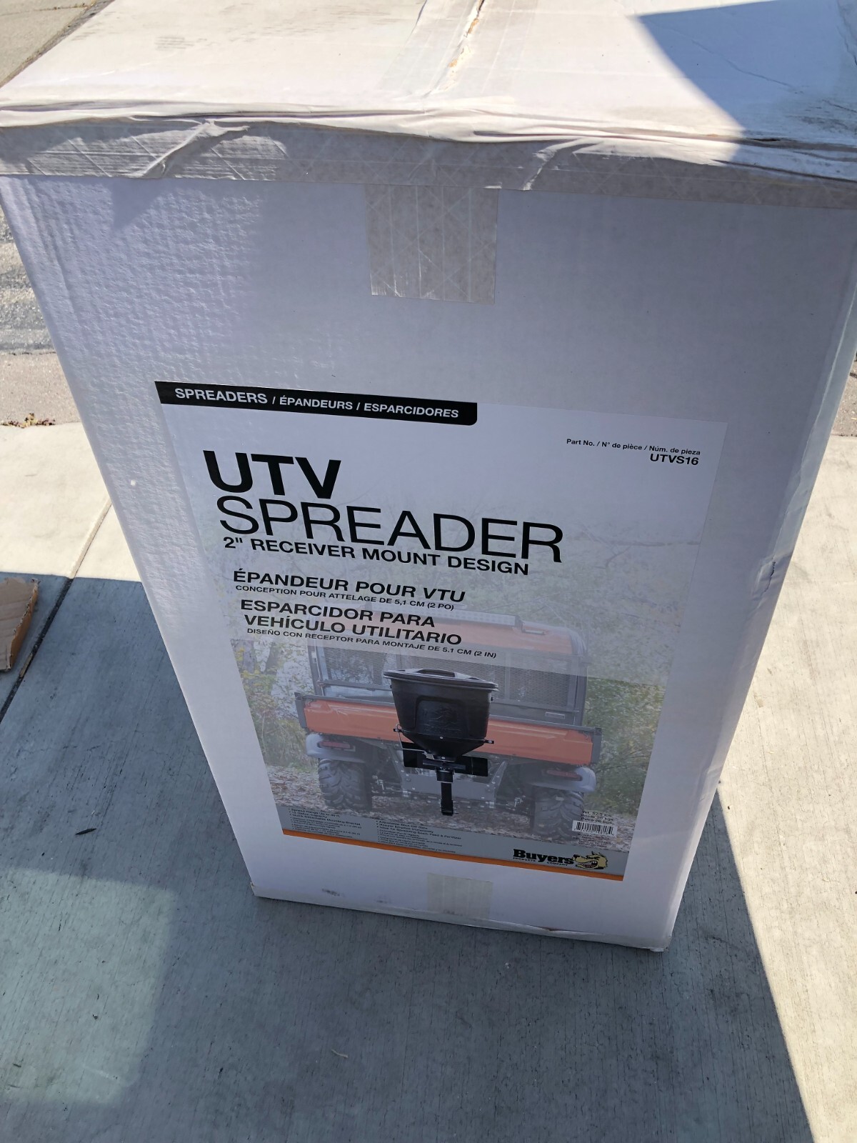 Buyers Products UTVS16 UTV Broadcast Spreader For Salt Grass Seed Fertilize New