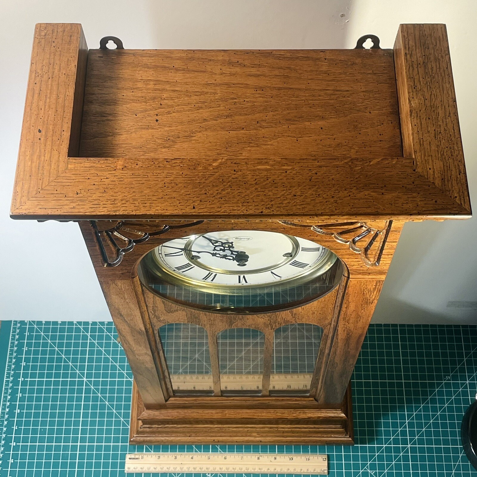 1983 Ridgeway Oak Clock MODEL-765 TRIPLE CHIME DIAL-K8 - Great Condition