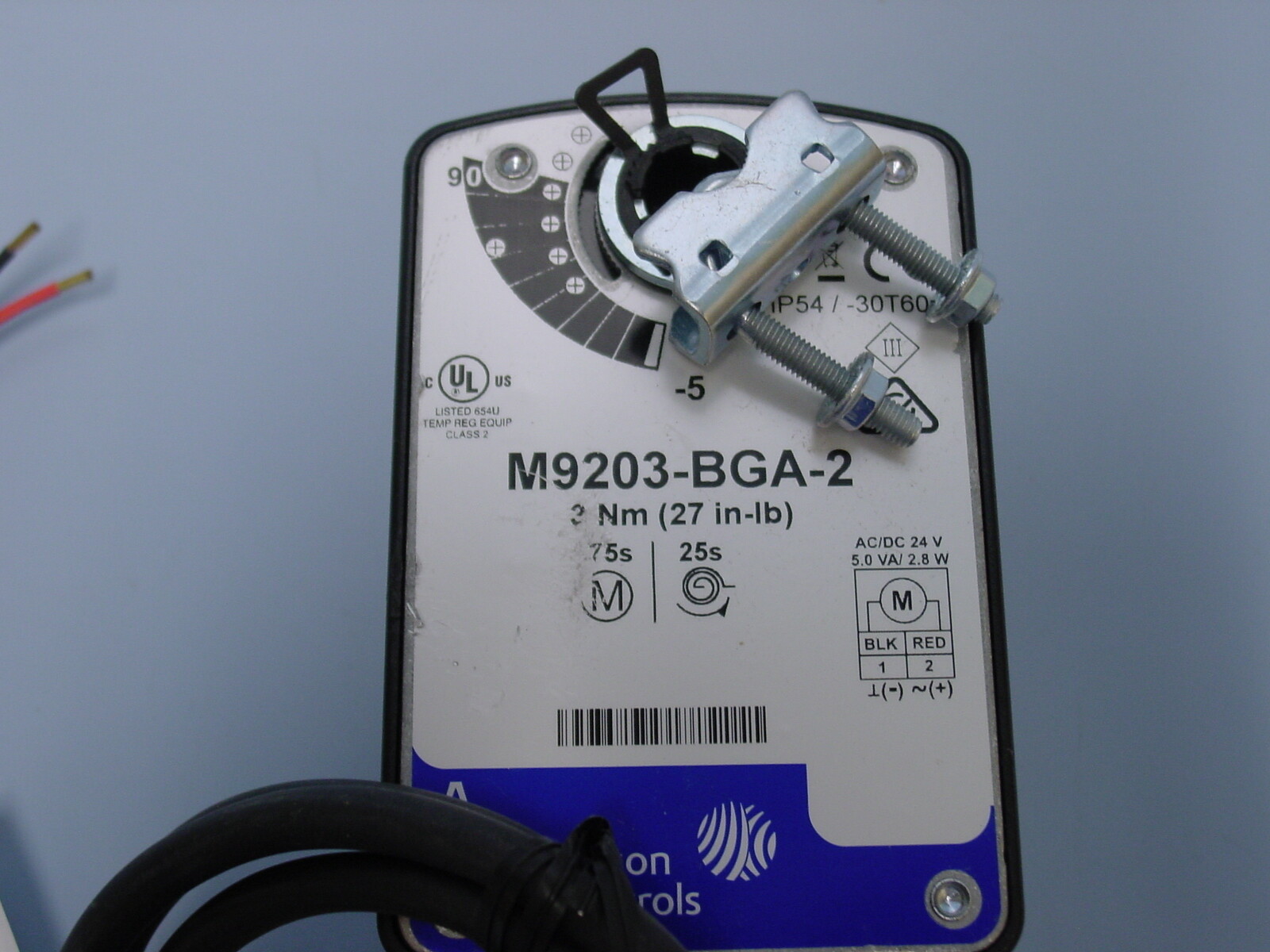 *JOHNSON CONTROLS M9203-BGA-2 DAMPER ACTUATOR 75 Sec. 25 Sec. Spring Return,24 V