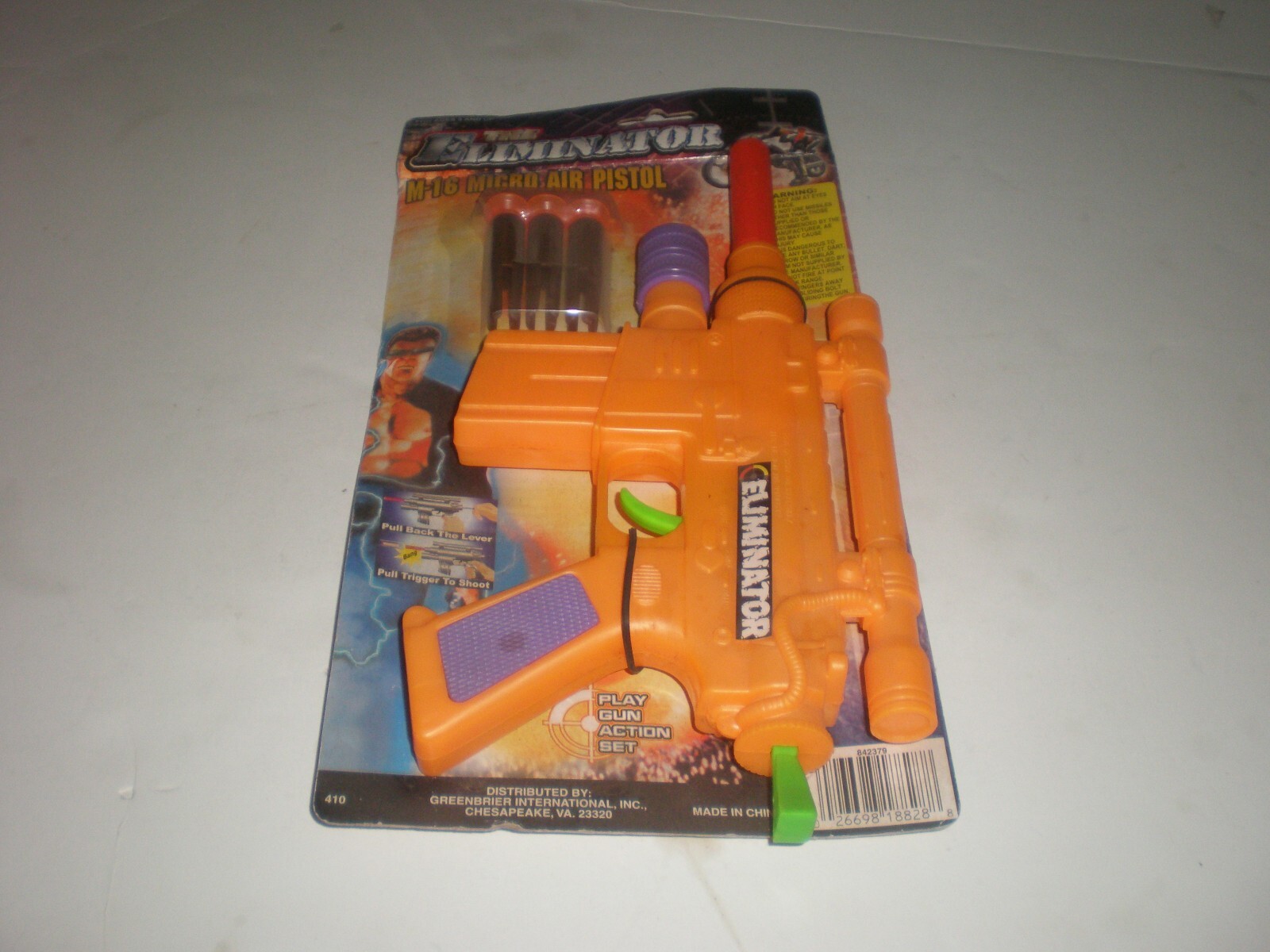 The Eliminator M-16 Micro Air Pistol Play Gun NEW NIP