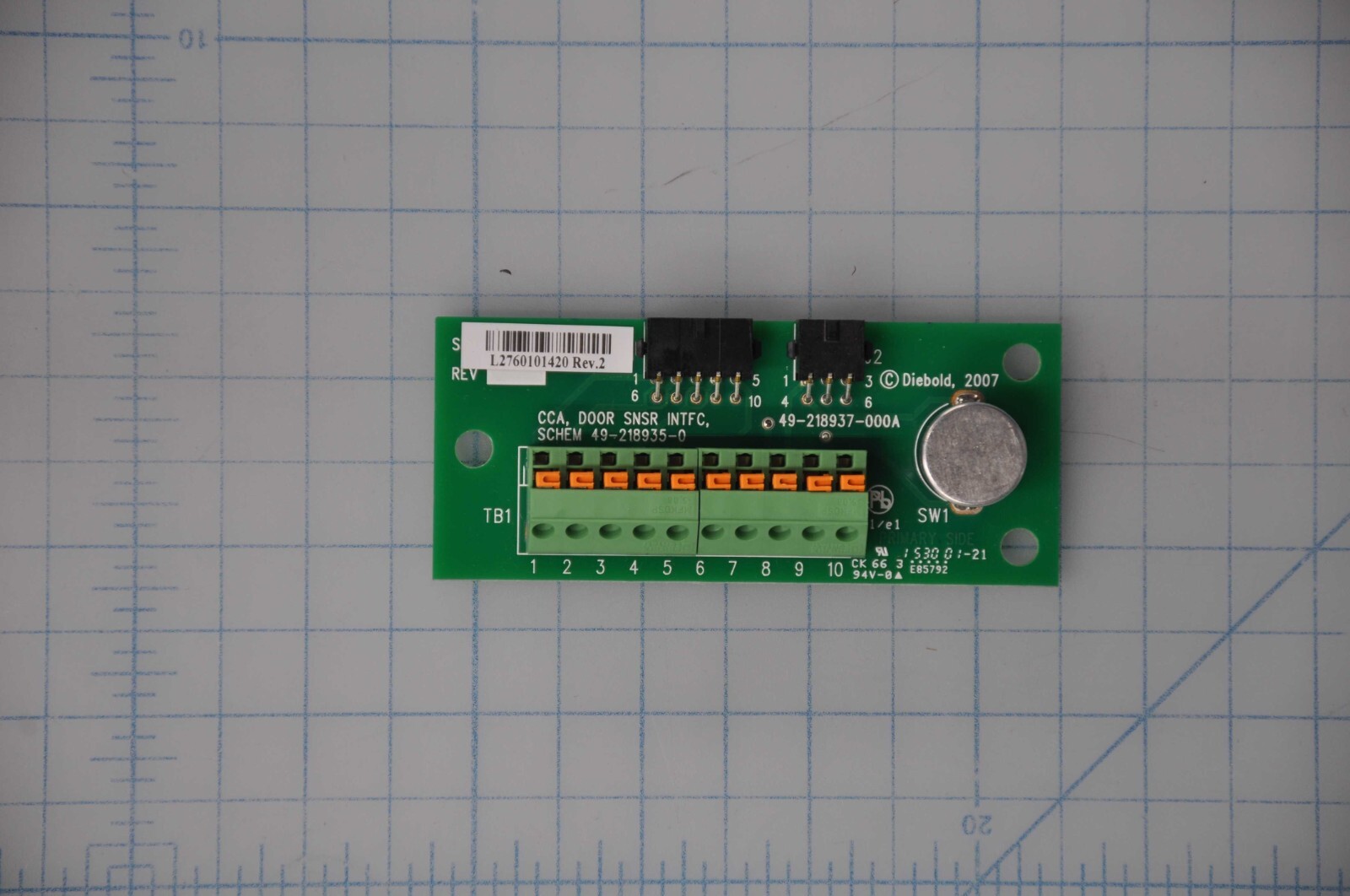 DIEBOLD - CCA, DOOR SENSOR INTFC 49-218937-000A