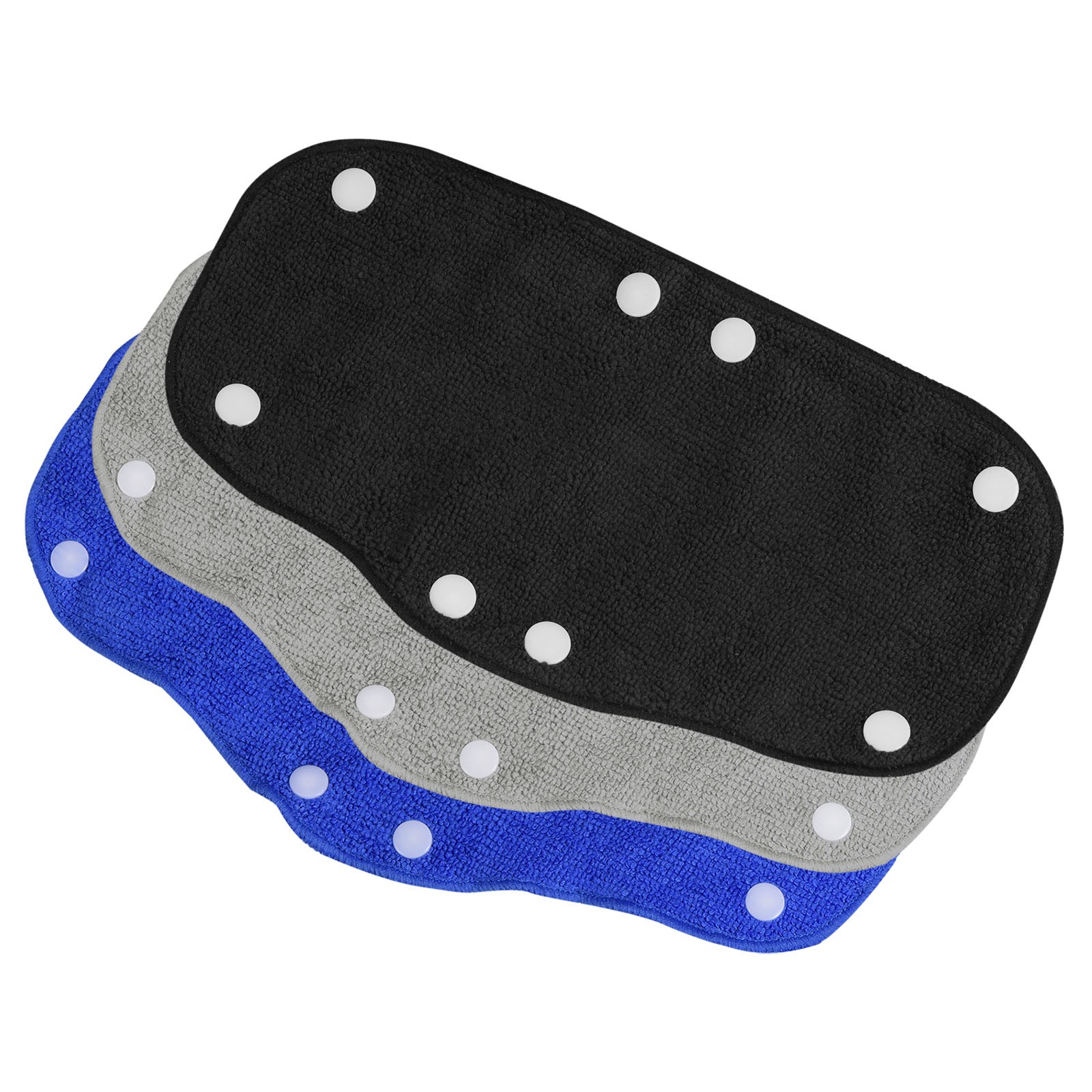 3Pcs Hard Hat Sweatband Cotton Helmet Liner Sweating Pads Blue Gray Black