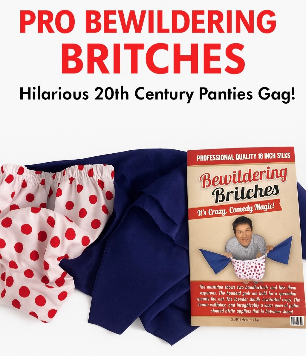 Comedy PRO BEWILDERING BRITCHES 20th Century Panties Underwear Silk Magic Trick