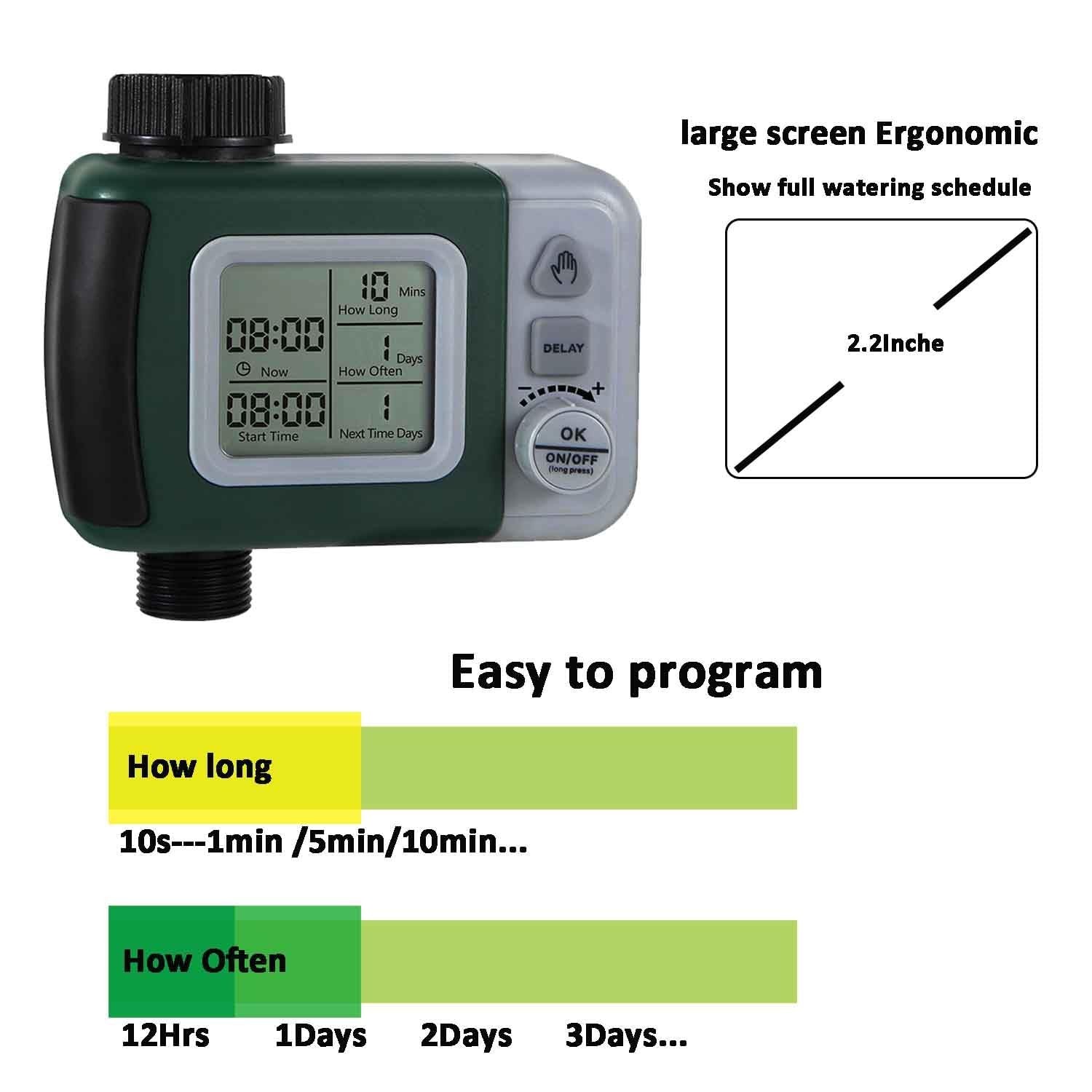 Automatic Watering System Water Timer Easy to Program Three Modes Automatic S...