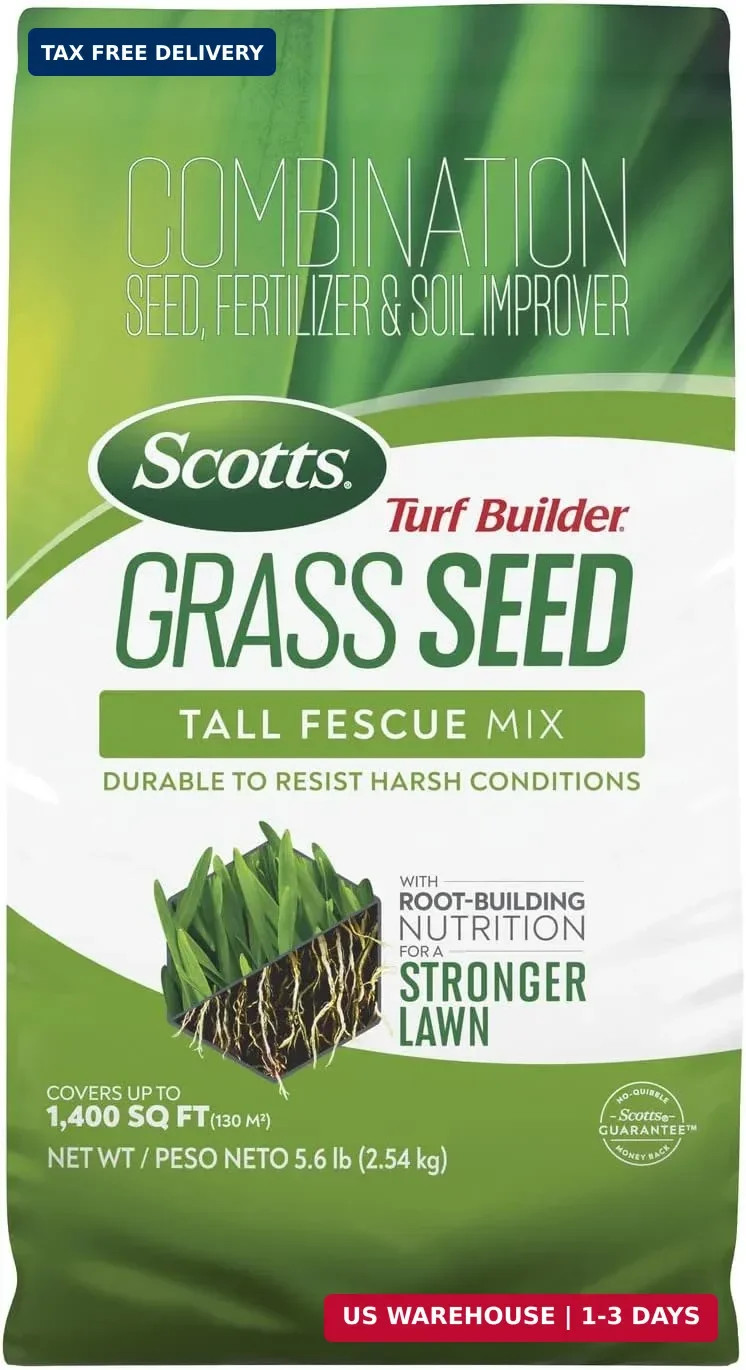 Scotts Turf Builder Grass Seed Tall Fescue Mix - Durable to Resist Harsh Conditi
