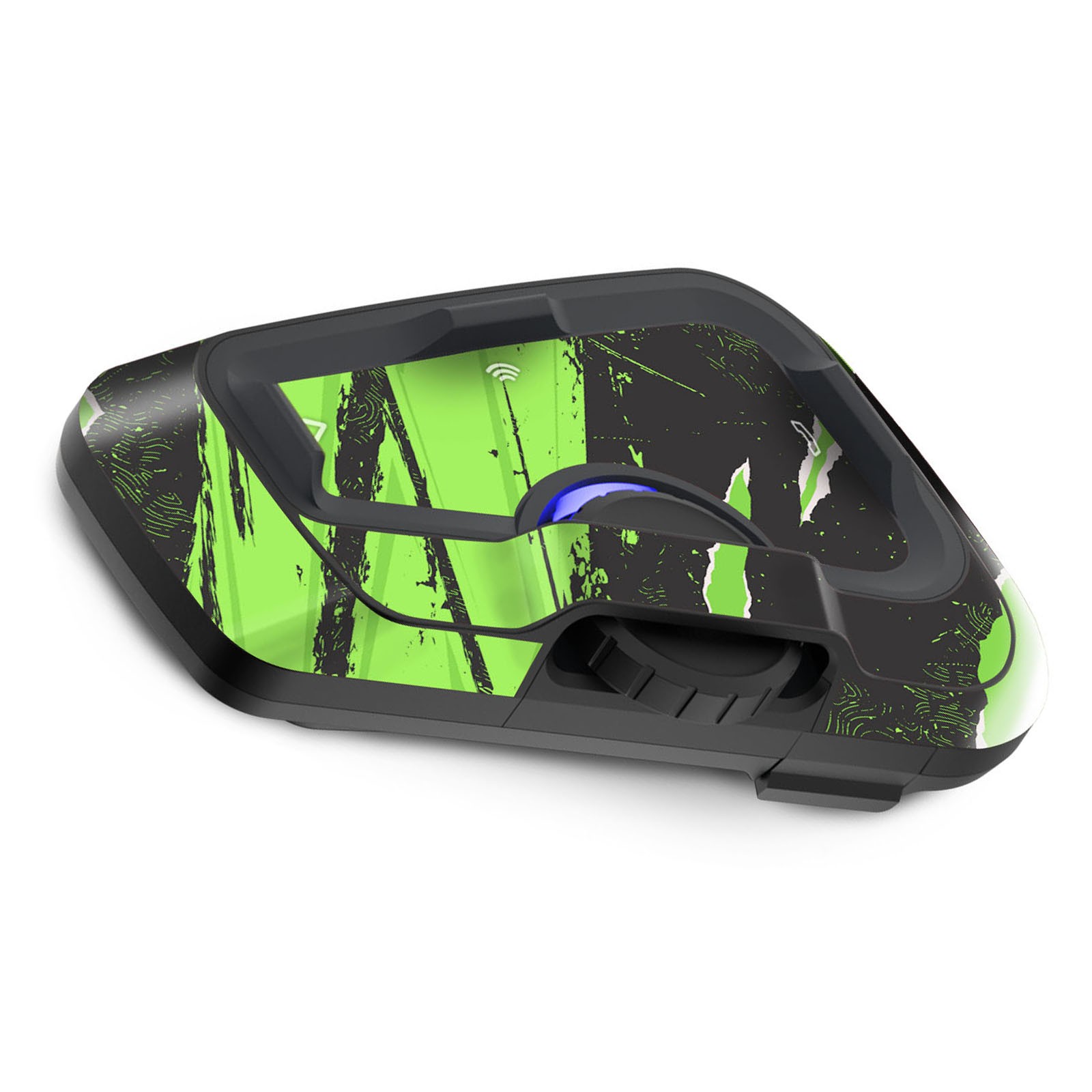 For CARDO Freecom 4X 2X Protective Headset Decal Sticker x2 Abstract Green