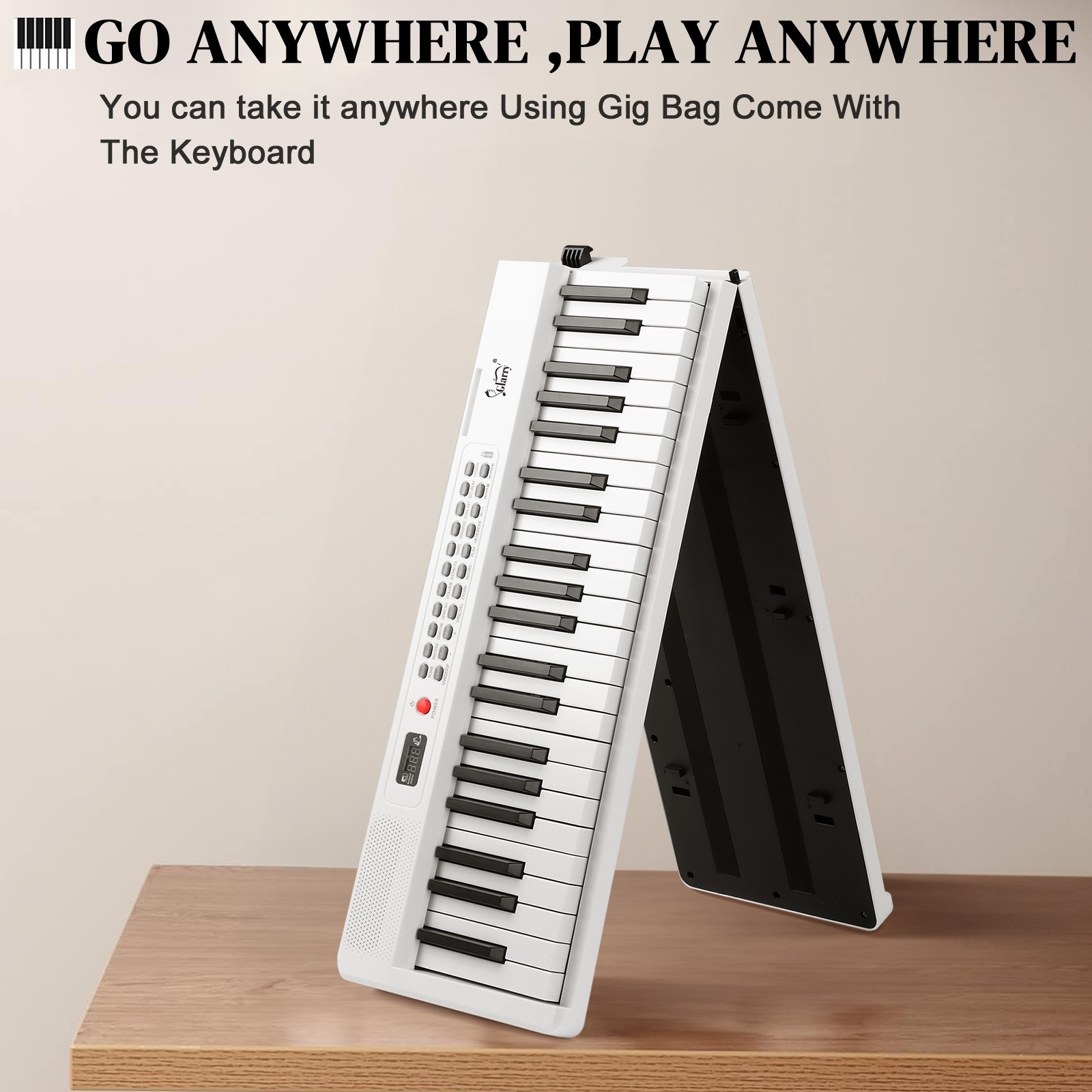 Glarry Fold 88-Key Digital Piano Semi-Weighted Electronic Keyboard Beginner Kit