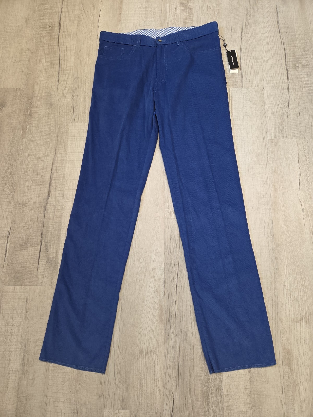 Turtleson Corduroy Golf Pants Men's Size 36Rx37 Flat Front Country Club Blue NWT
