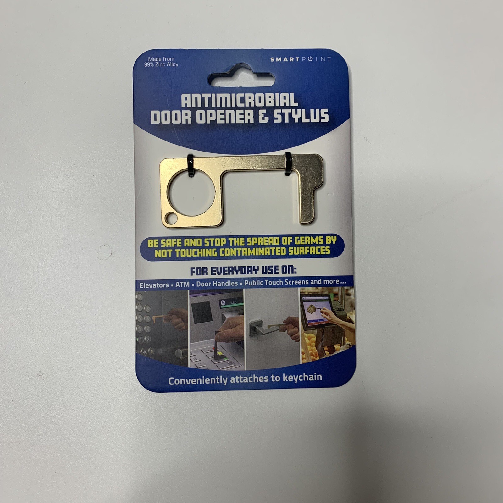 Brookstone Antimicrobial Door Opener and Stylus Gold Lot of 4