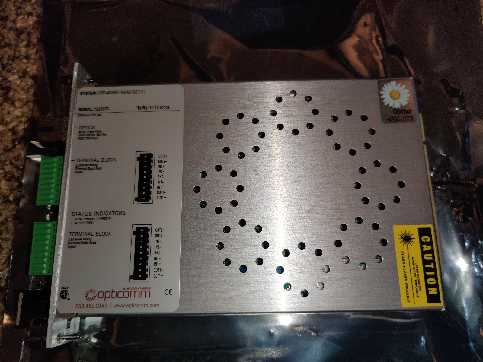 Opticomm EMCORE OTP-4BART-A3/A2-SC CARD. NEW