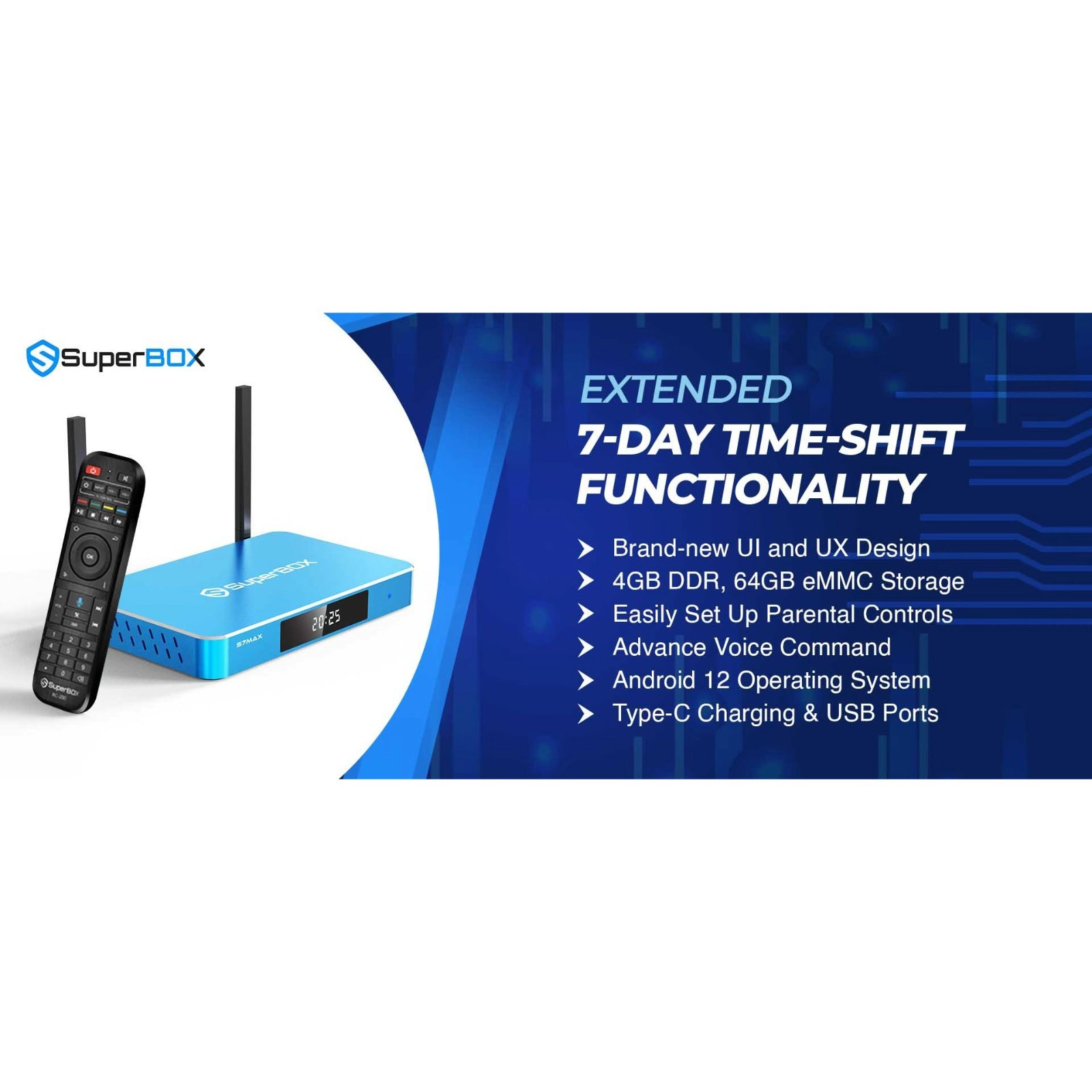 SuperBOX S7 Max HaveTime Shift Android Streaming Same Day Shipping message to Me