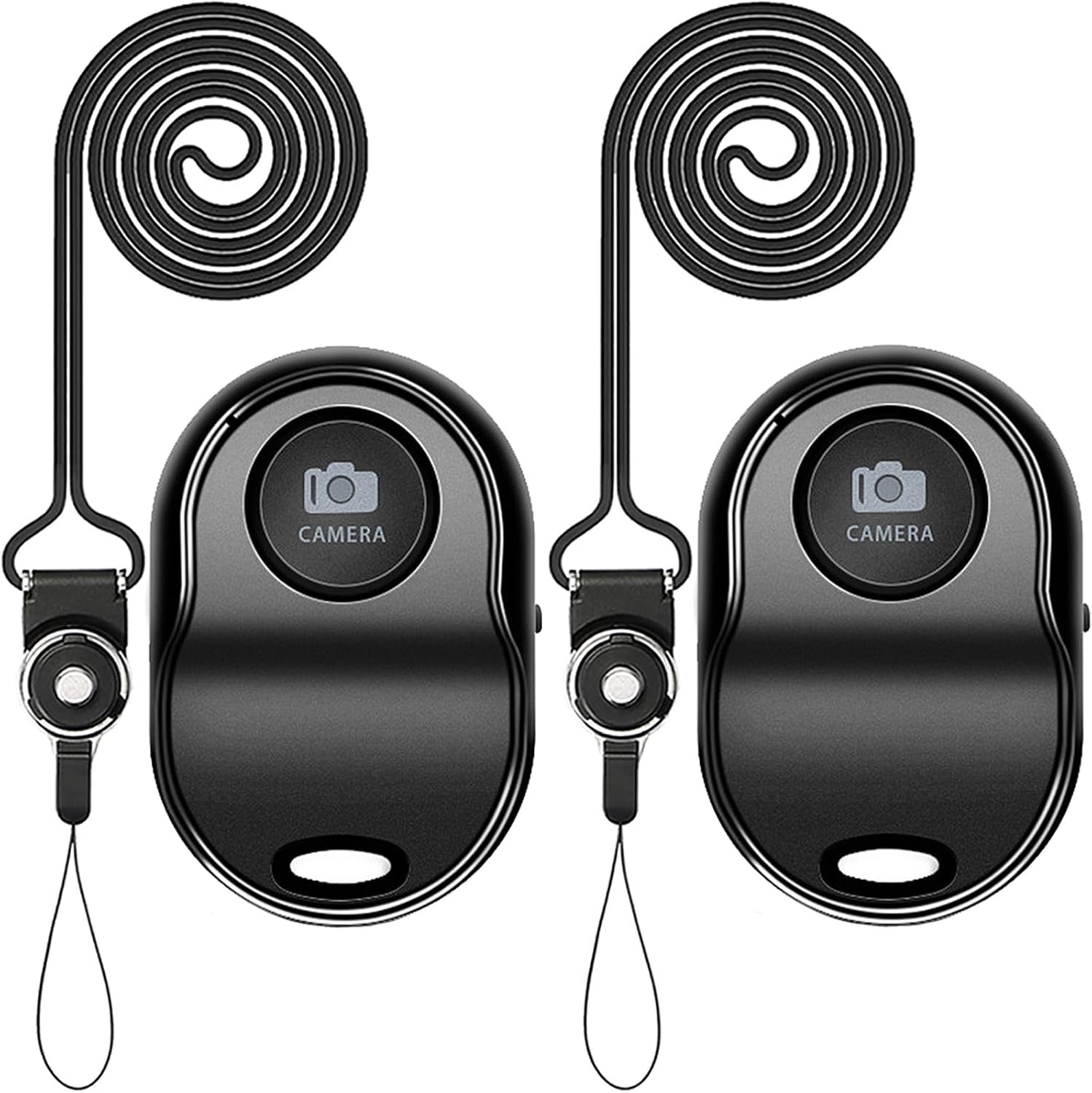 [Upgraded] Bluetooth 5.0 Remote Shutter for iPhone & Black × 2 Pack