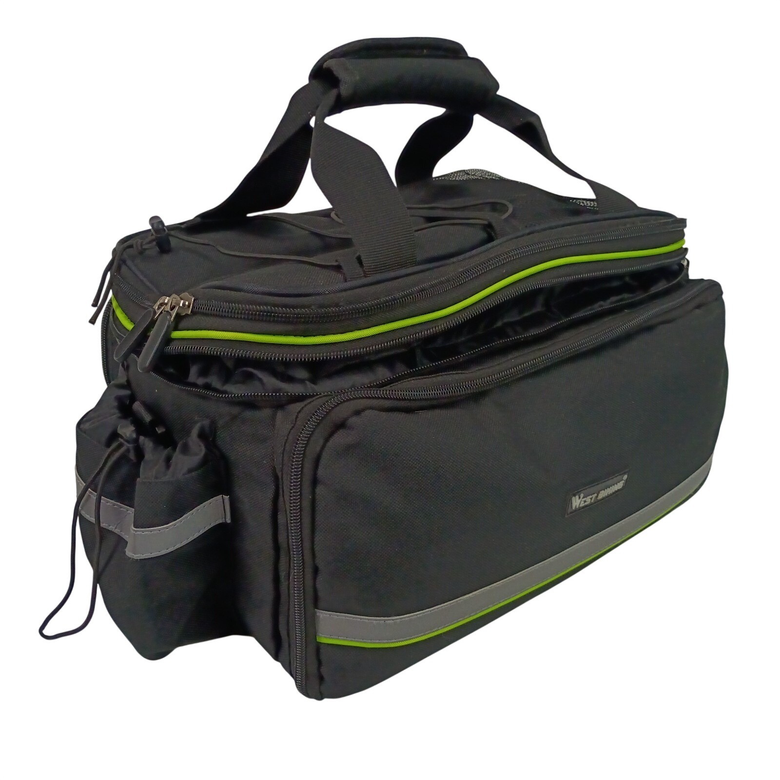 West Biking 35L Large Waterproof Multi-Function Bicycle Rack Pannier Bag Black