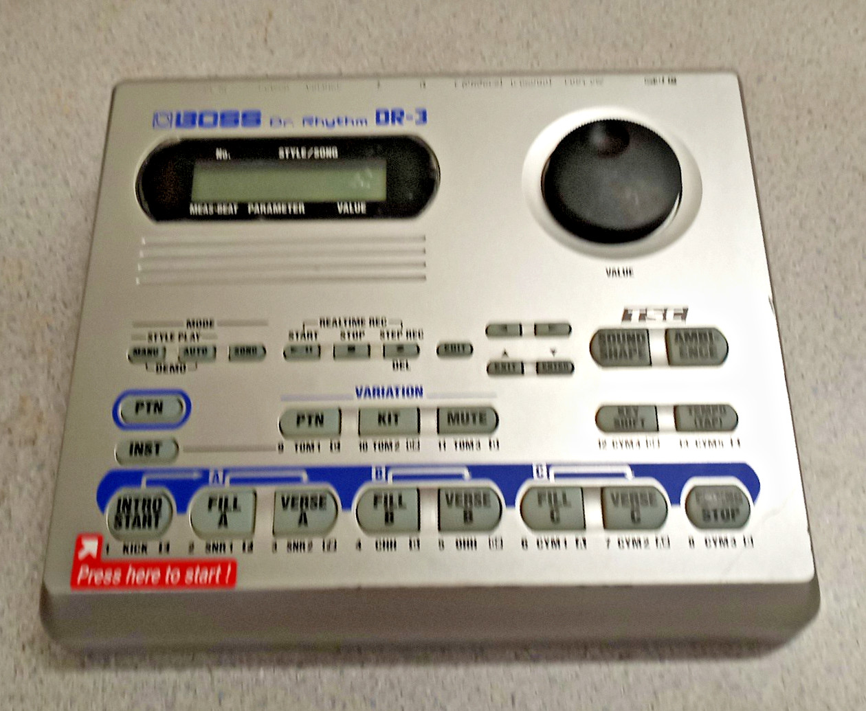 BOSS DR-3 Dr. Rhythm Drum Machine Tested Works From Japan No Cord or Battery