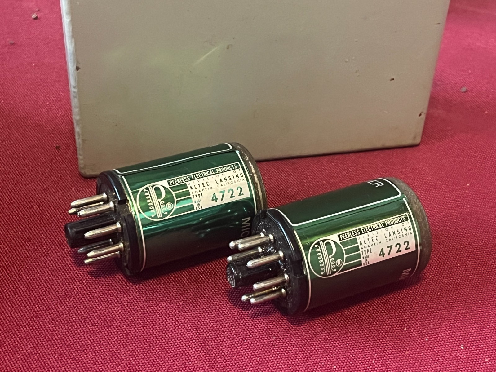 Matched PAIR Peerless 4722 Plug-In Step-Up Microphone MC Transformers