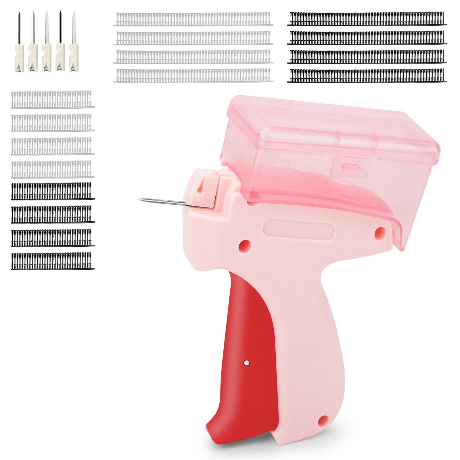 Sewing Gun Pink Effortless Operation Smooth Fabric Fixing Includes Glue Needles