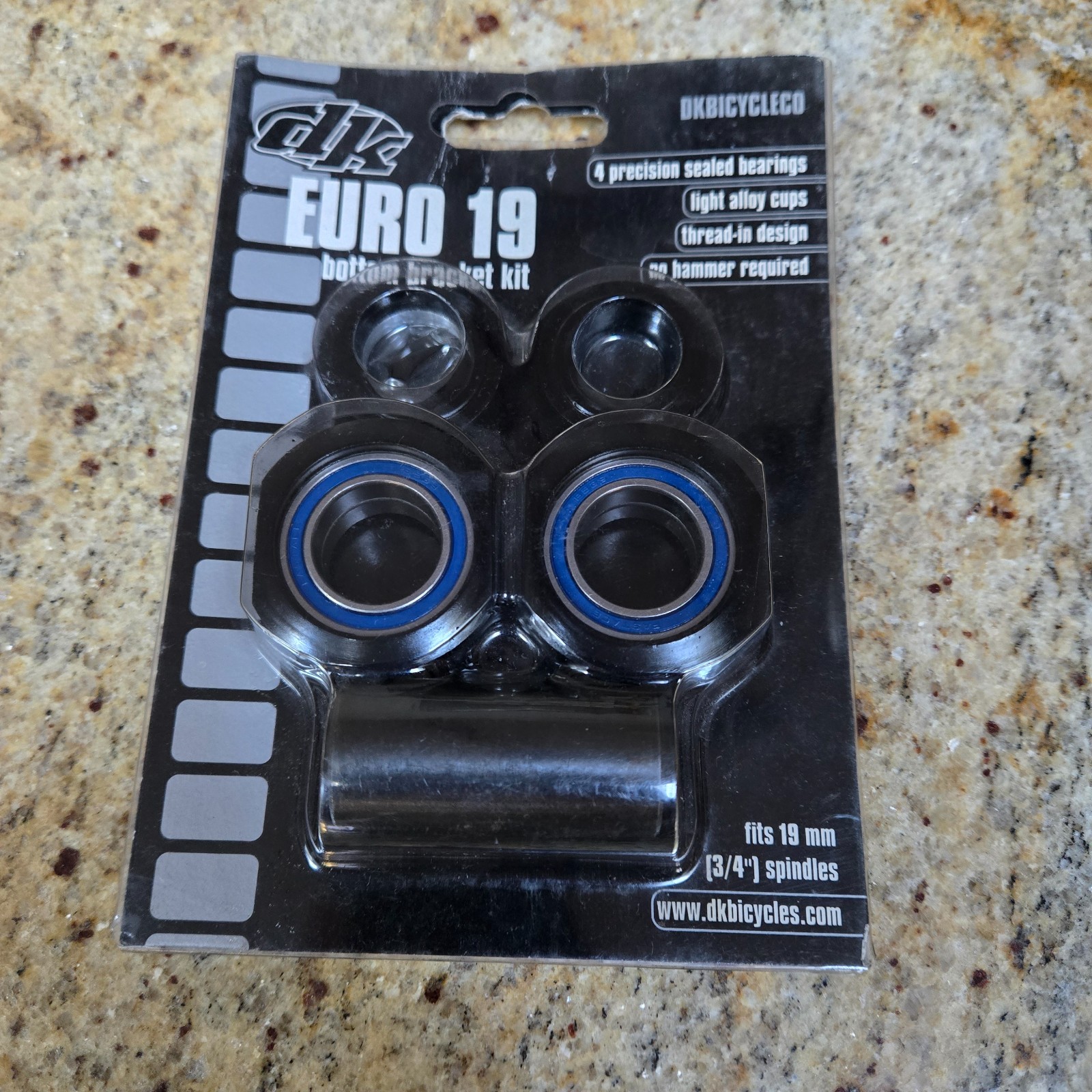 NOS DK Bicycles Euro 19mm Bottom Bracket Kit BMX