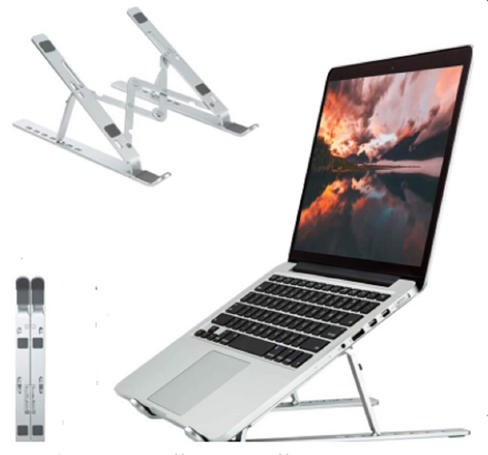 Adjustable Aluminum Laptop Stand Ergonomic Riser Holder MacBook PC Notebook